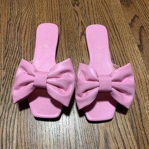Pink Bow Slides
